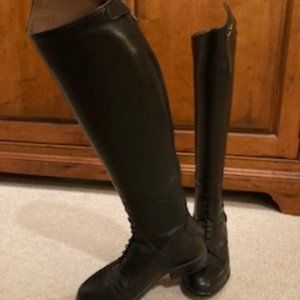 New excellent condition SERGIO GRASSO riding/tall black lace field boots.